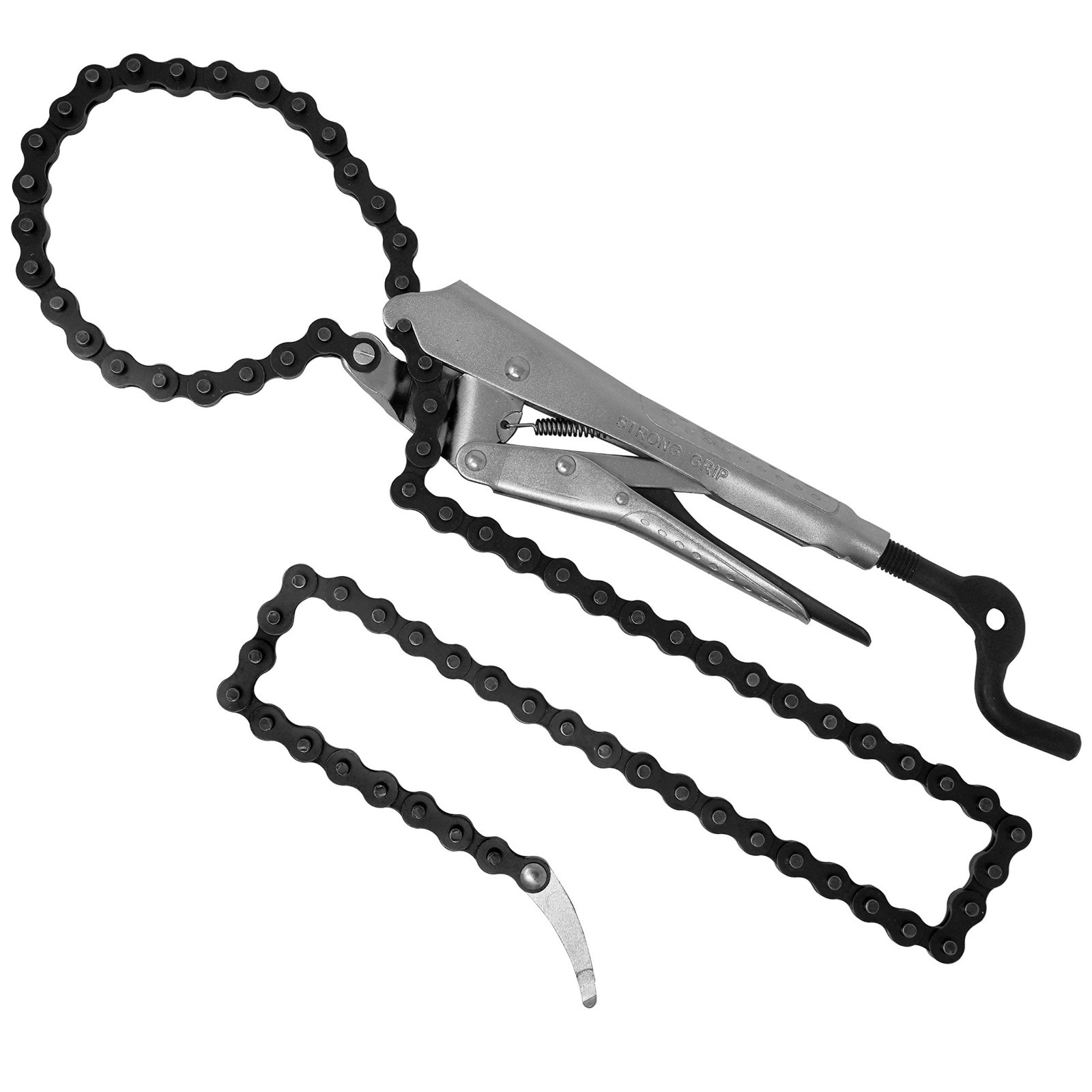 Locking Chain Pliers with 48" Removable Chain, Easy Open Crank Handle, Quick Rel