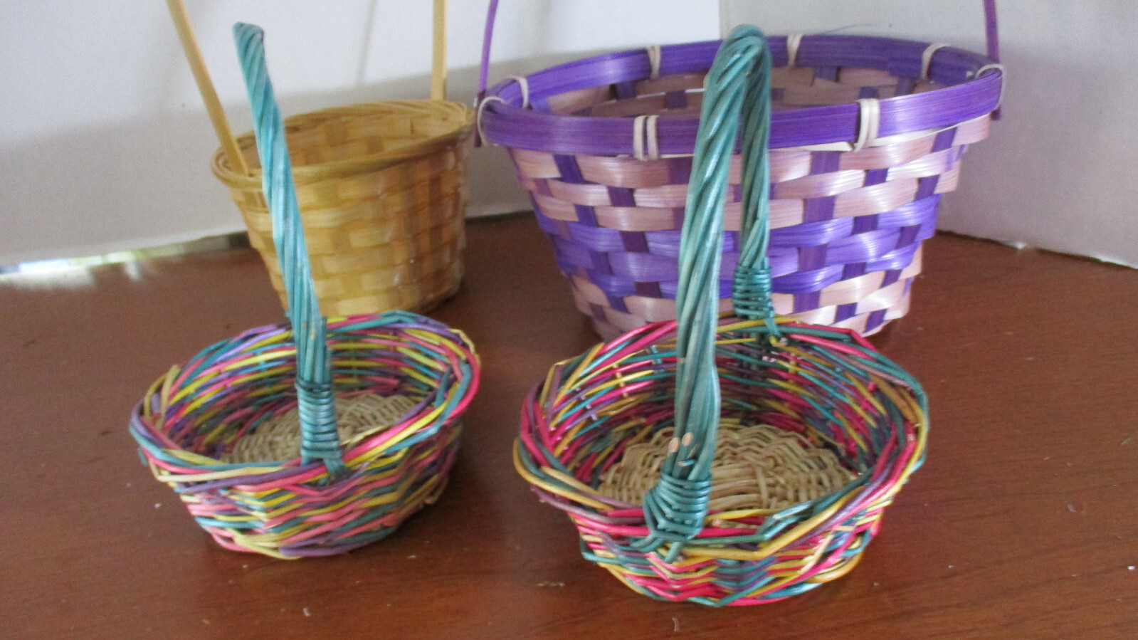 EASTER BASKETS Lot of 4 Handled Easter Baskets