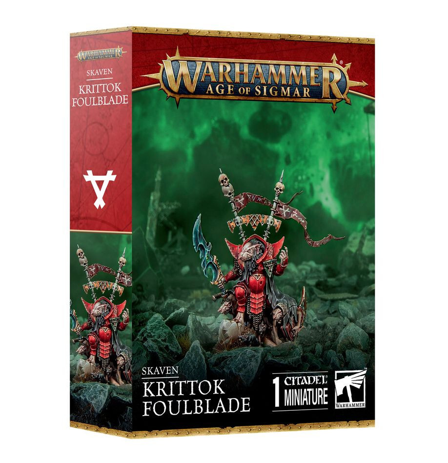 Skaven: Krittok Foulblade - Warhammer Age of Sigmar - Brand New! 90-49