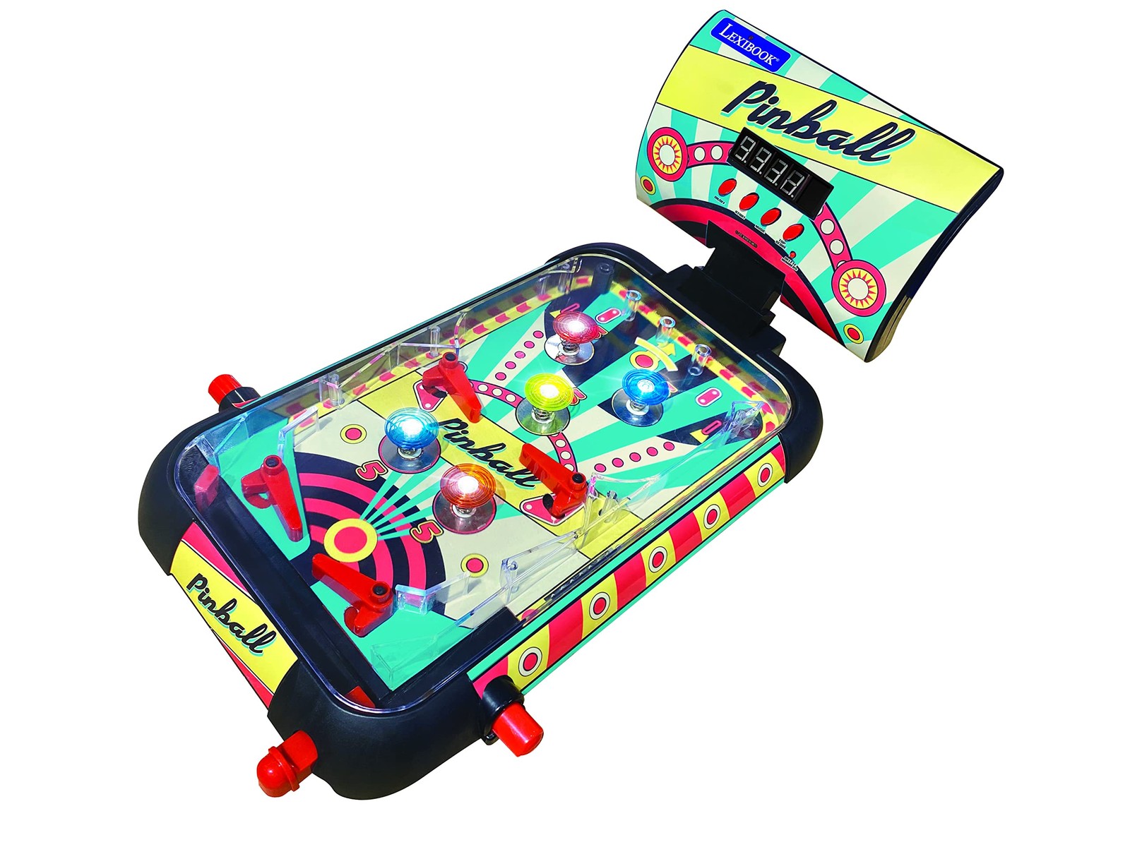 LEXiBOOK Table Electronic Pinball, Action and Reflex Game for Children and Famil