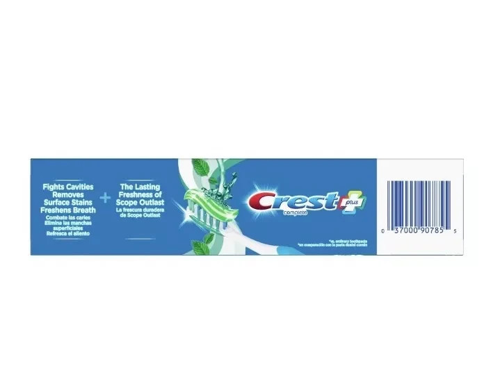 4× Crest Complete + Plus Scope Outlast Toothpaste Mint 5.4oz+Whitening EXP 01/28