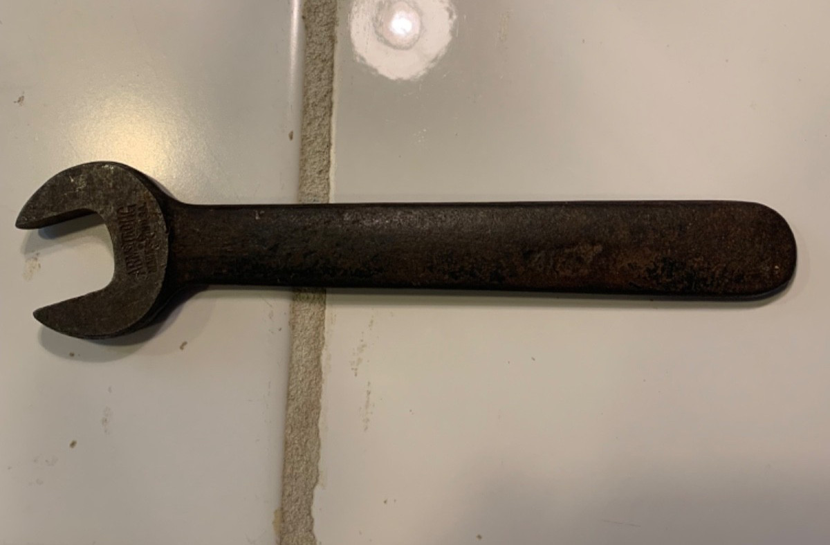 Vintage Armstrong 3/4" Industrial Engineer Machine Service Wrench, 704