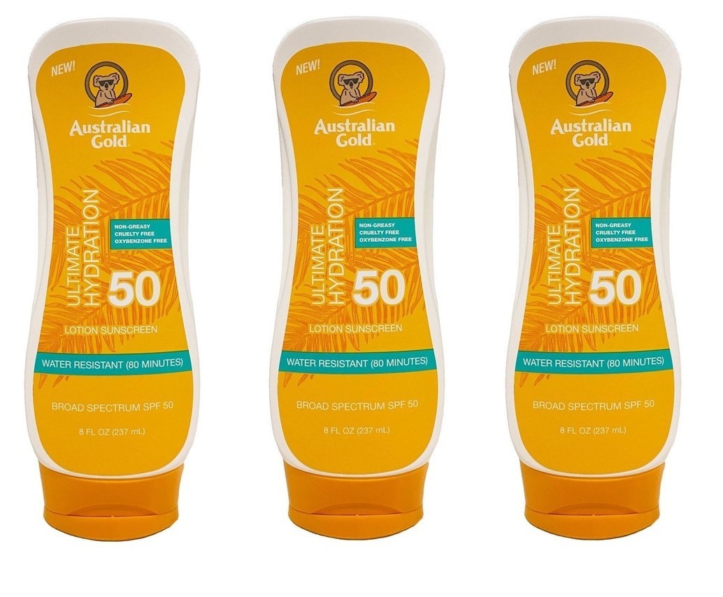 BL Australian Gold Spf#50 Lotion Ultimate Hydration 8oz X 3 Packs