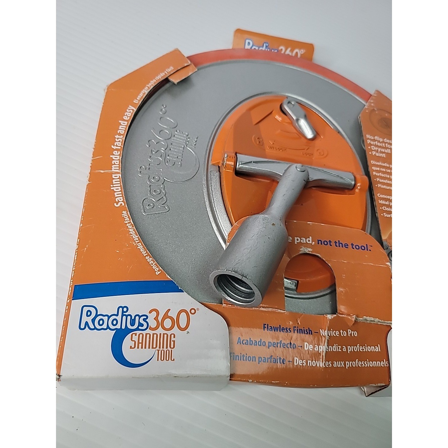 Radius360 Full Circle Drywall Sanding Tool 9" Round Head Hook & Loop Backer NEW