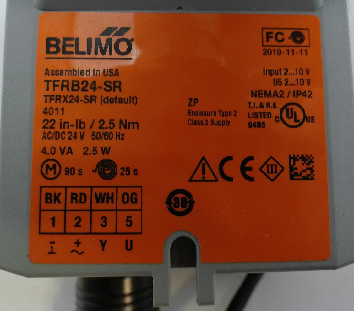 Belimo 1/2" B313B+ TFRB24-SR CV 4.7