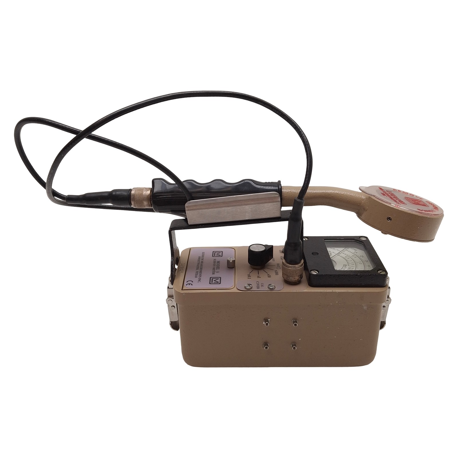Ludlum Model 3 Survey Meter w/ 44-9 Alpha Beta Gamma Detector, 4-Range