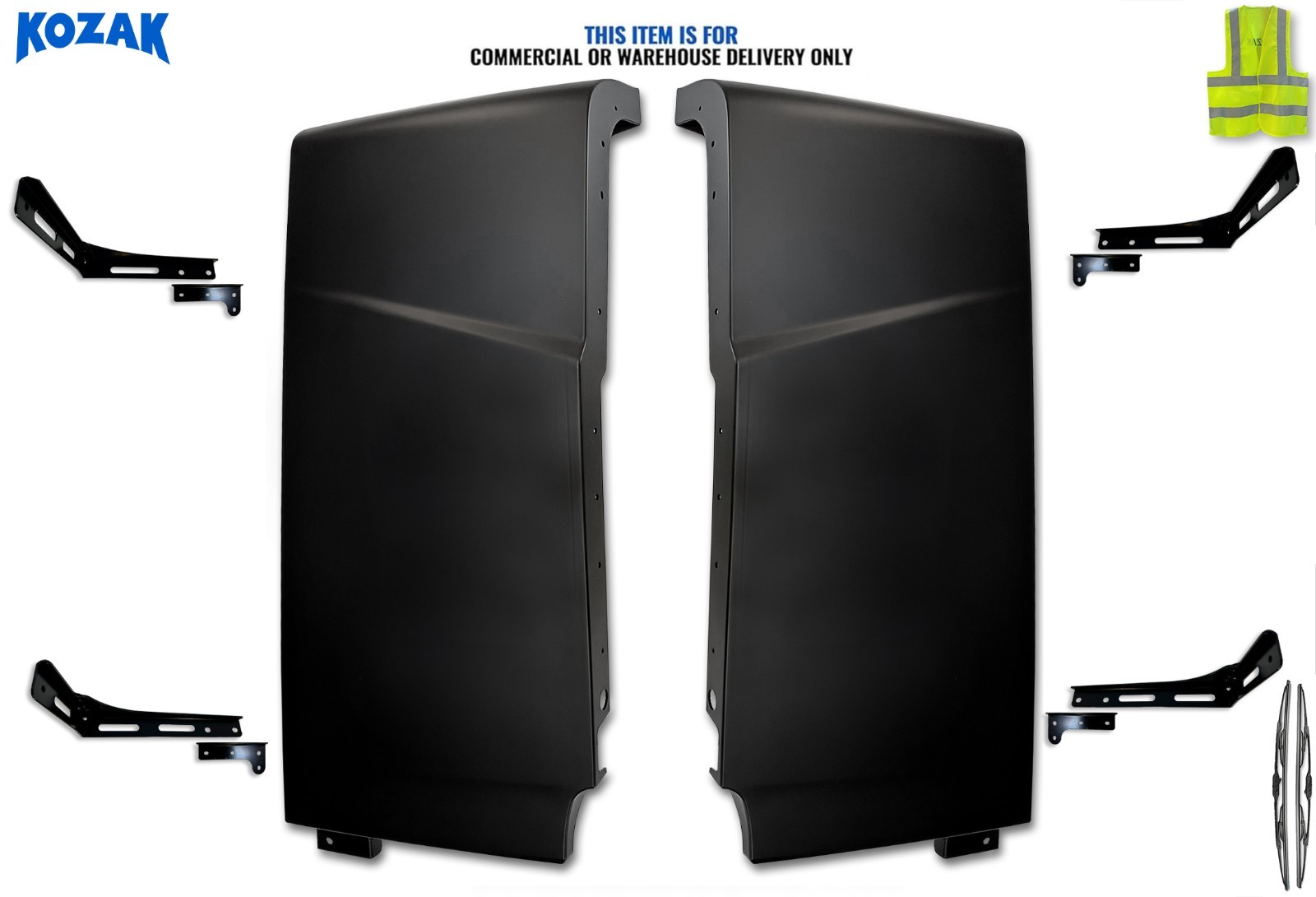 Cabin Fairing Upper Panels Set w/Brackets Compatible with Volvo VNL 2025 2026