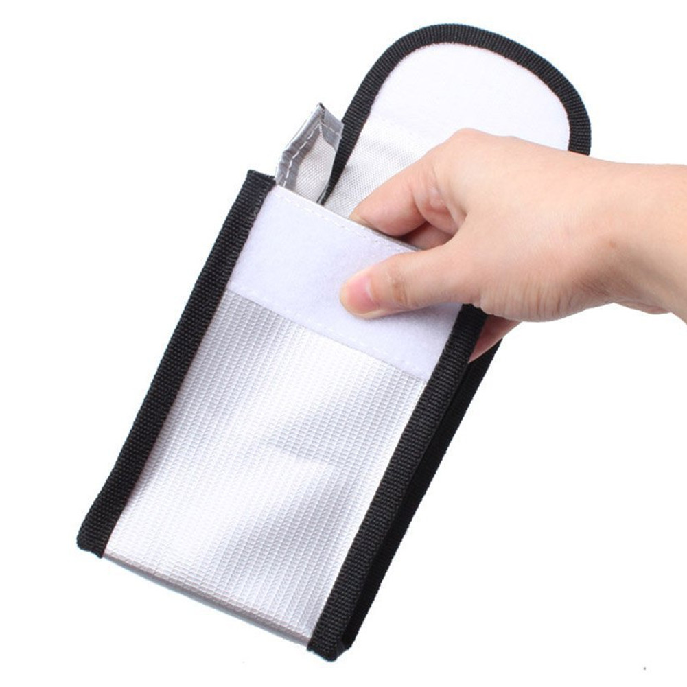 Fireproof Explosion Proof Bag Set 3pcs 140x90x55mm Flame Retardant for Drones