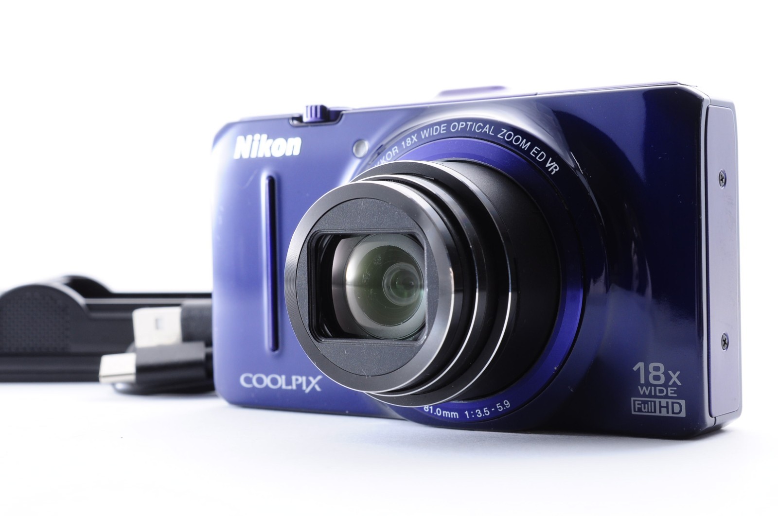 Nikon Coolpix S9300 Blue Excellent+++ 16.0MP Digital Camera Z1364