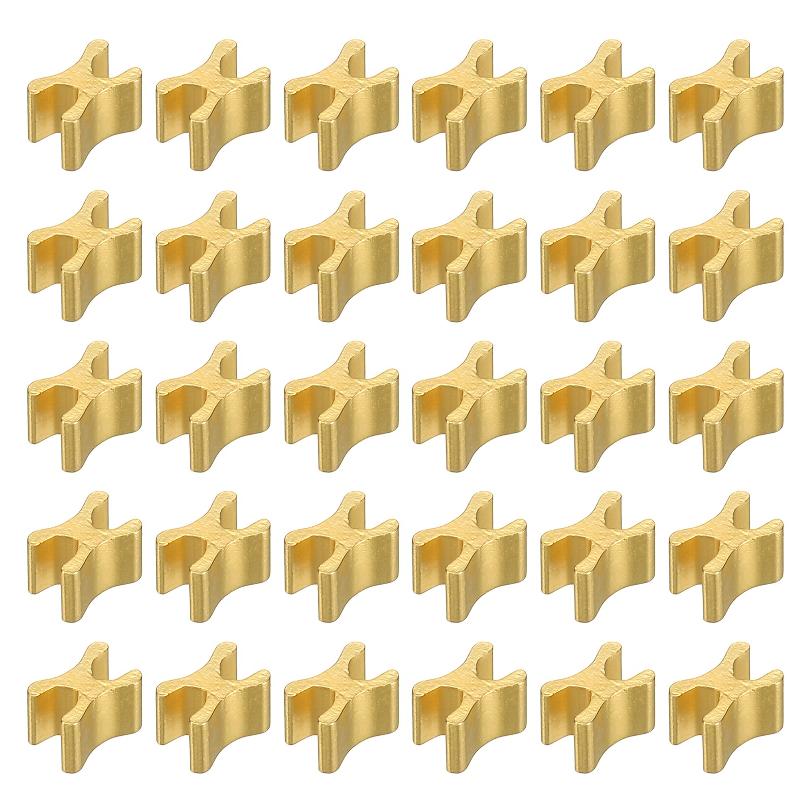30 Pcs Zipper Slider Retainers, #3 Zipper Bottom Stoppers Closed-end, Gold Tone