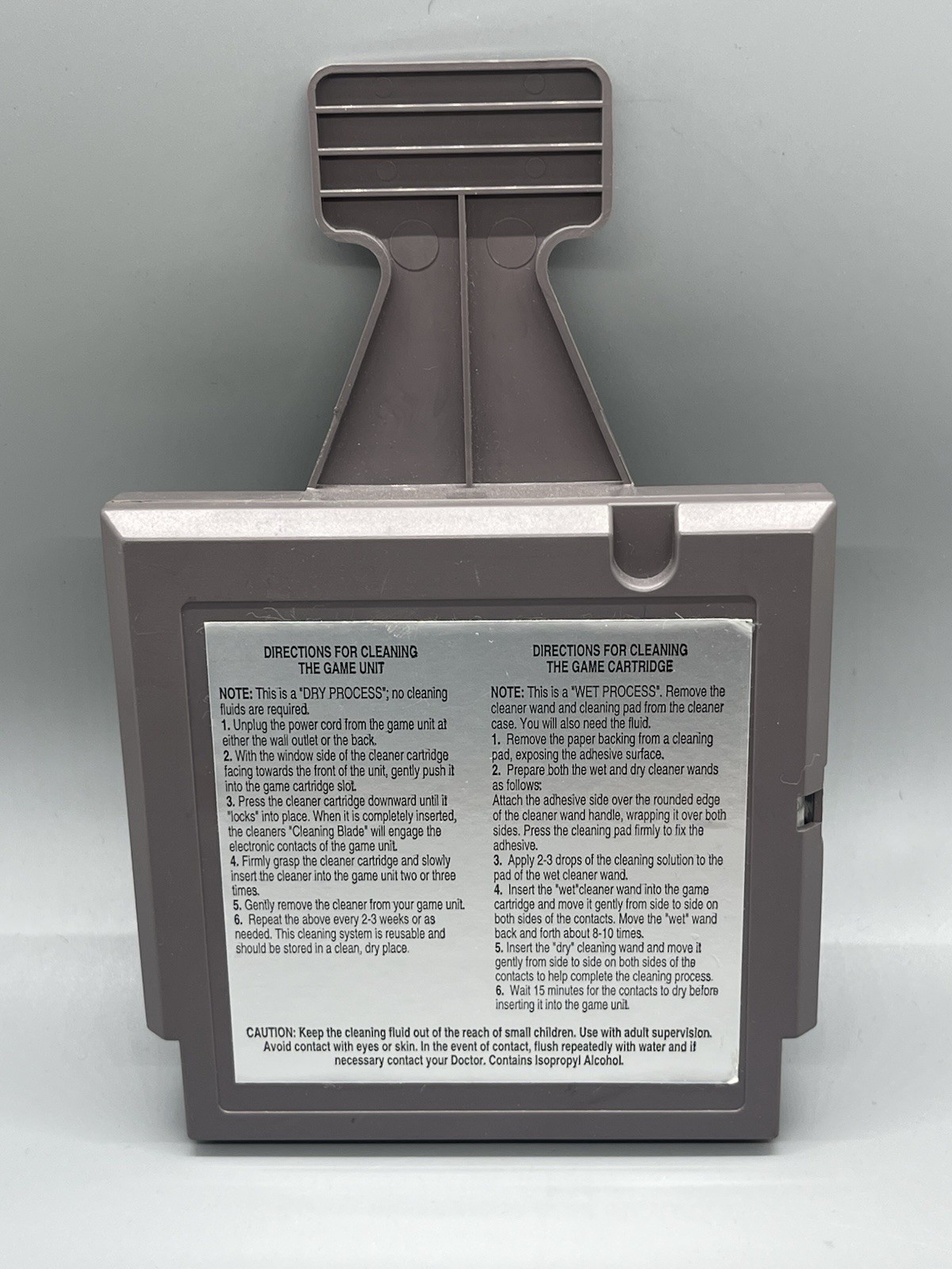 Vintage NES Gray Console Cartridge Cleaner