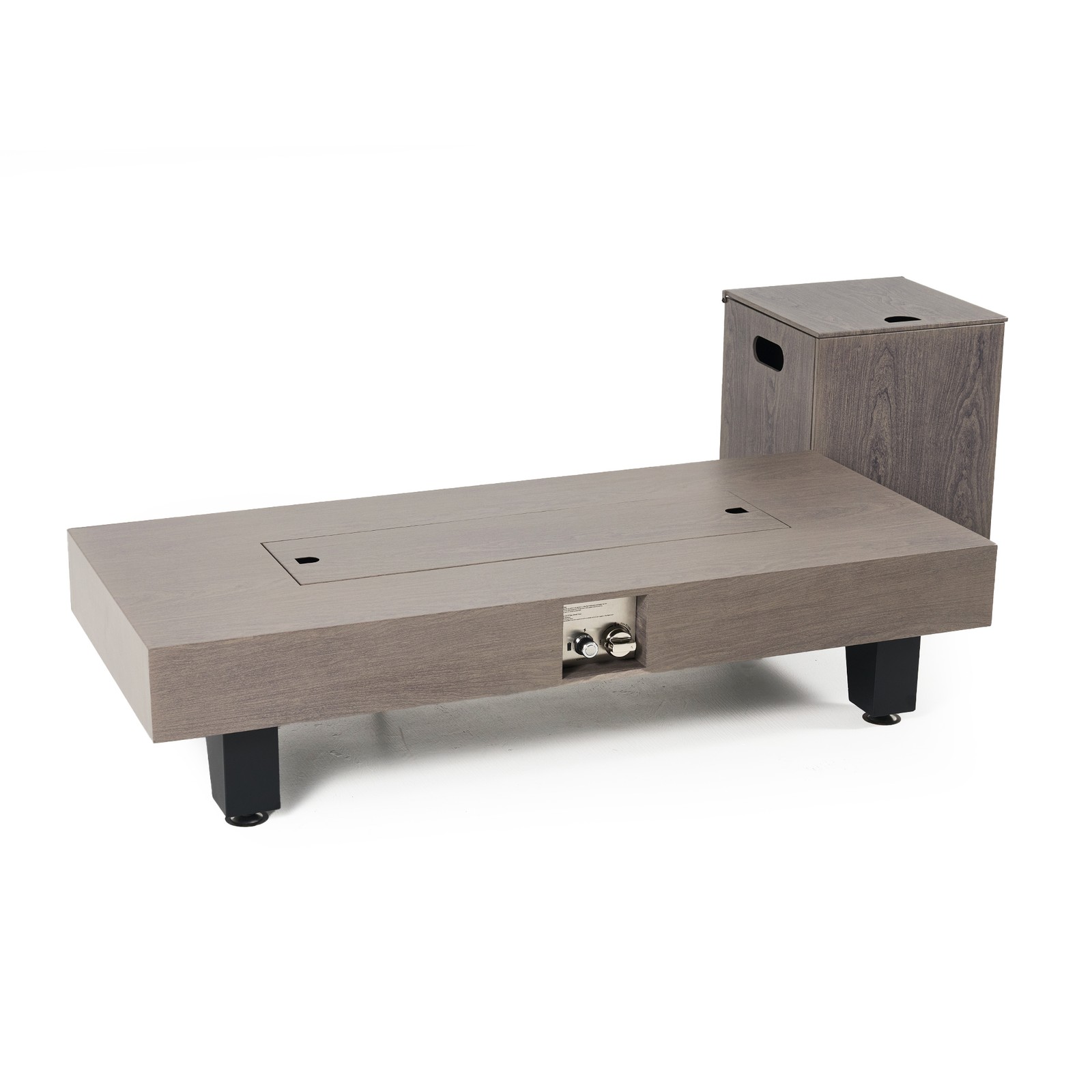 54 Inch Propane Fire Pit Table Outdoor Rectangular Heater 50000 BTU Stainless