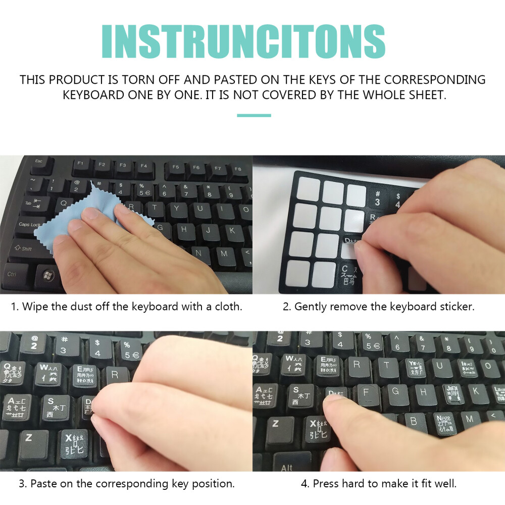 Keyboard PC English Keyboard Stickers Keycap Stickers Laptop