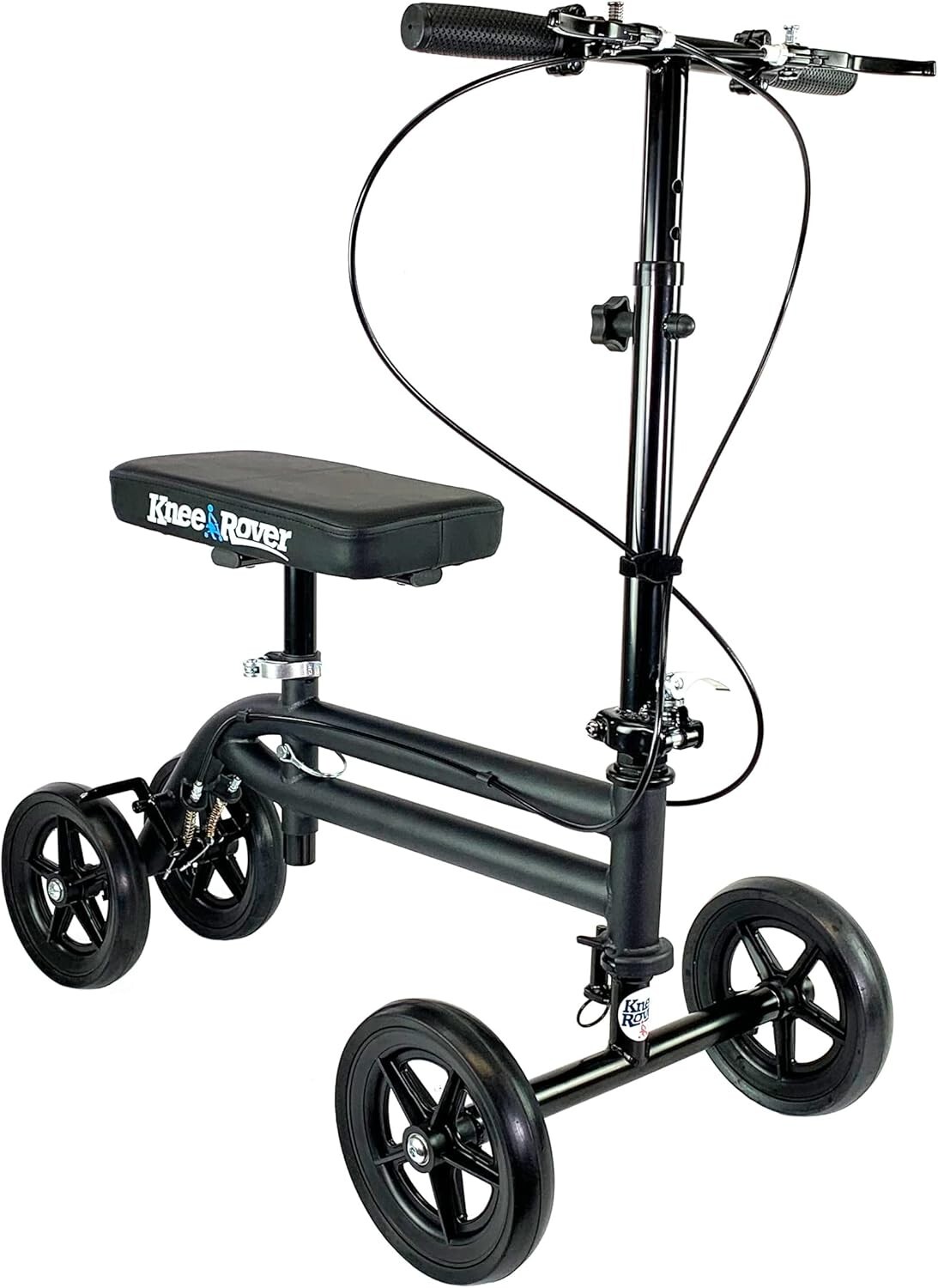 Knee Rover Knee Scooter Steerable Knee Walker Crutch - Matte Black