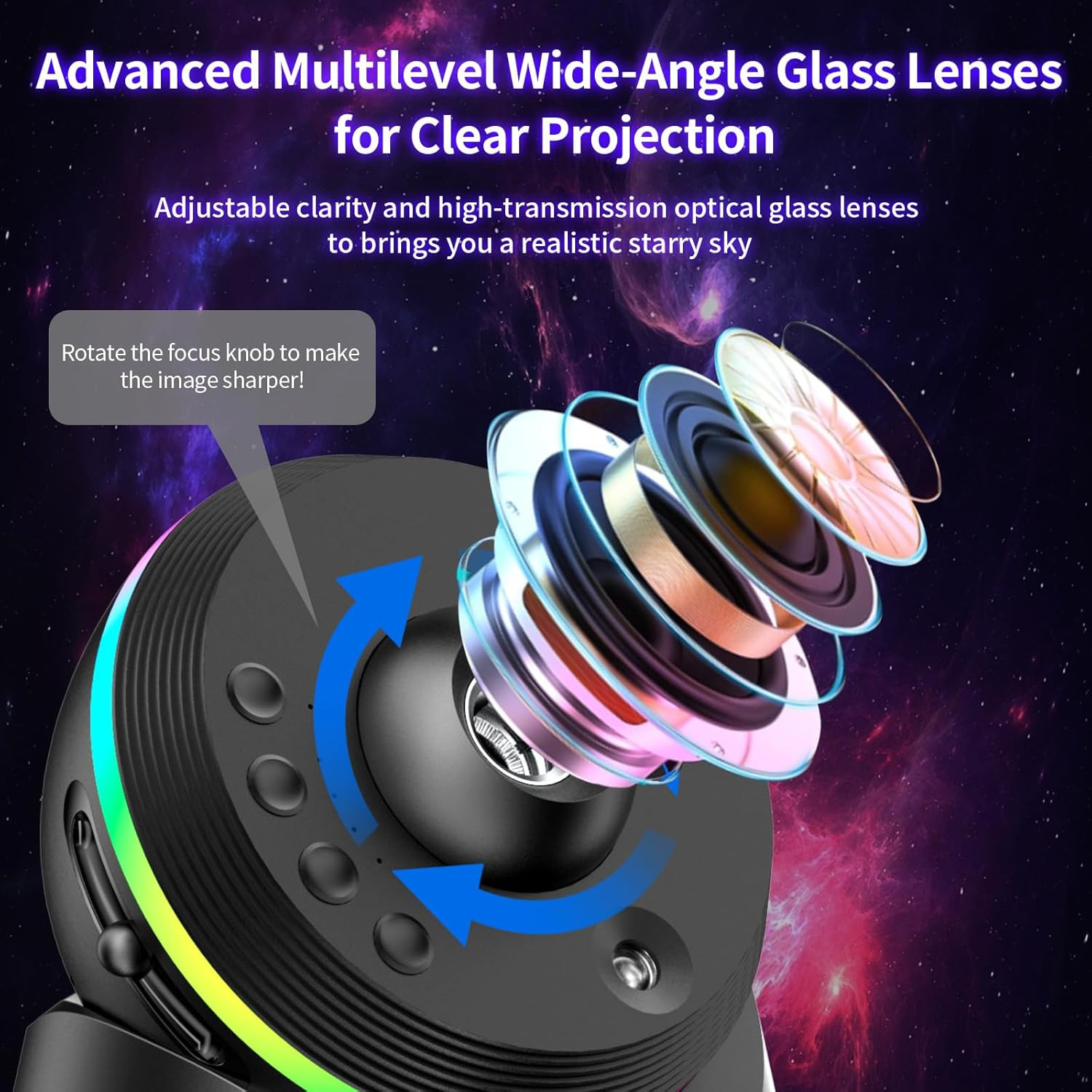 Meteor Galaxy Projector, 13 in 1 Planetarium Star Projector Starry Sky Night Lig