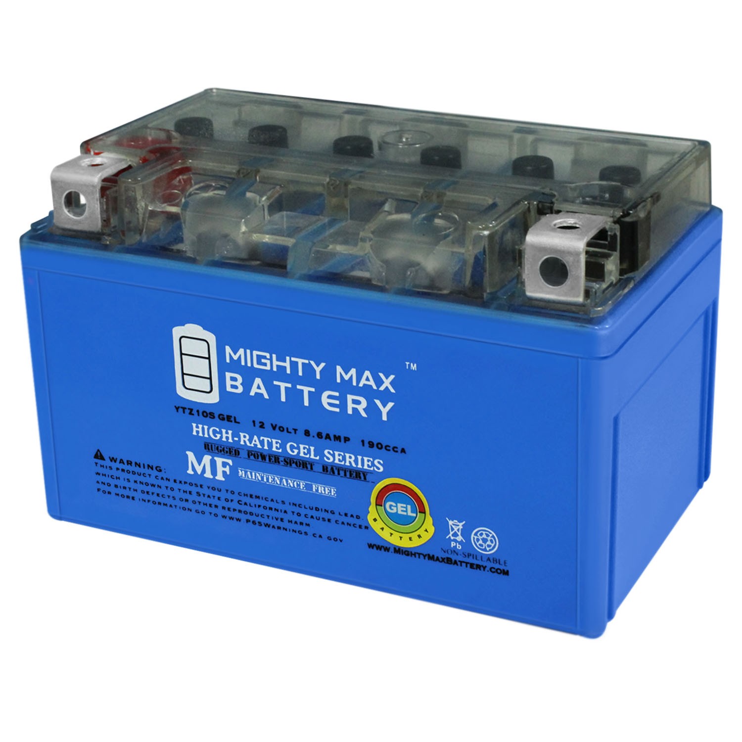 Mighty Max 12V 8.6AH 190CCA GEL Battery for Yamaha YZF-R6 Excl. R6S 2006-2013 60