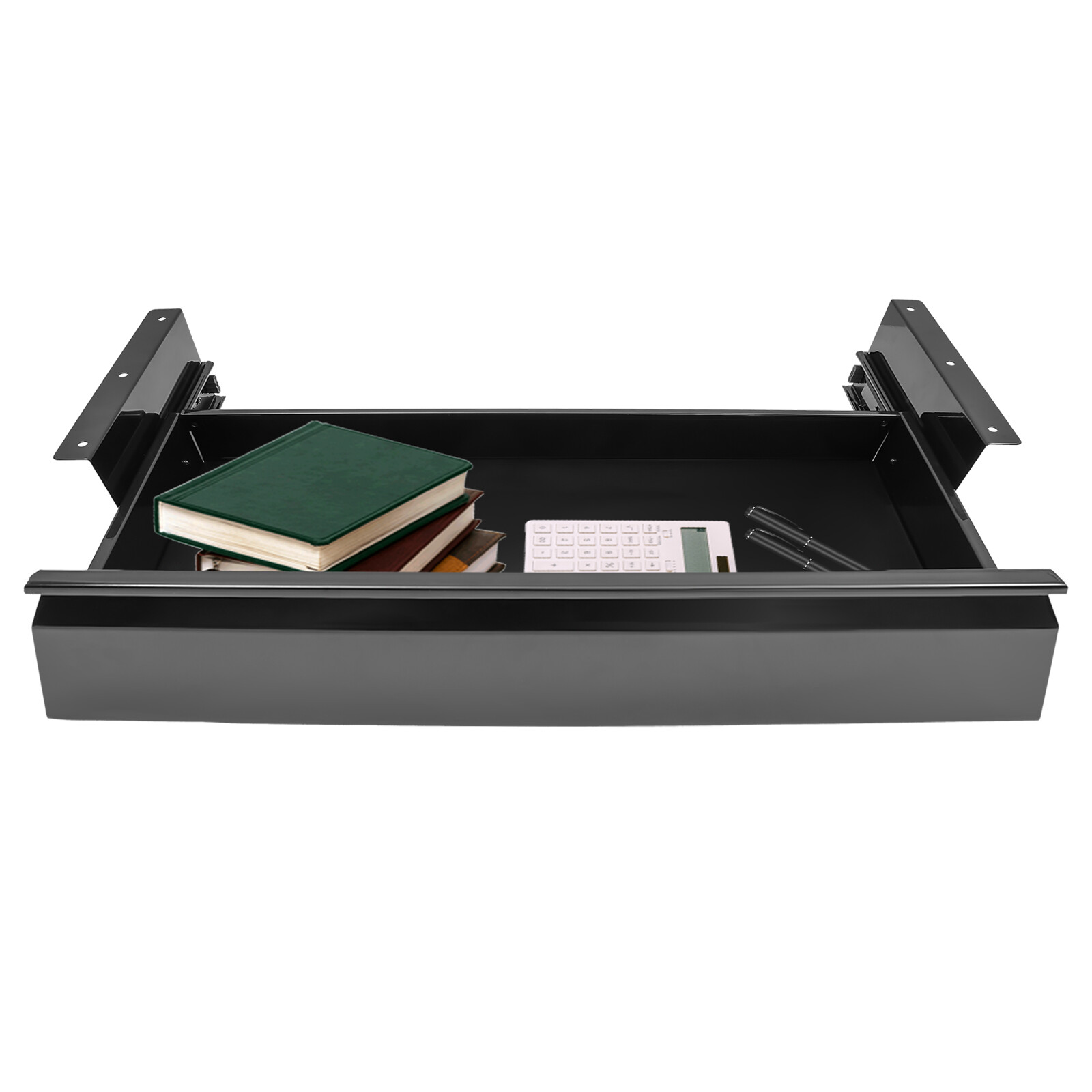 22" Black Space Saver Sliding Under Desk Storage Drawer Pull-out Drawer