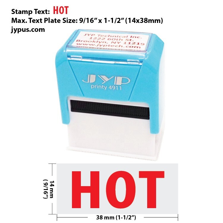Hot - Self Inking Rubber Stamp - JYP 4911R-09  (RED INK)
