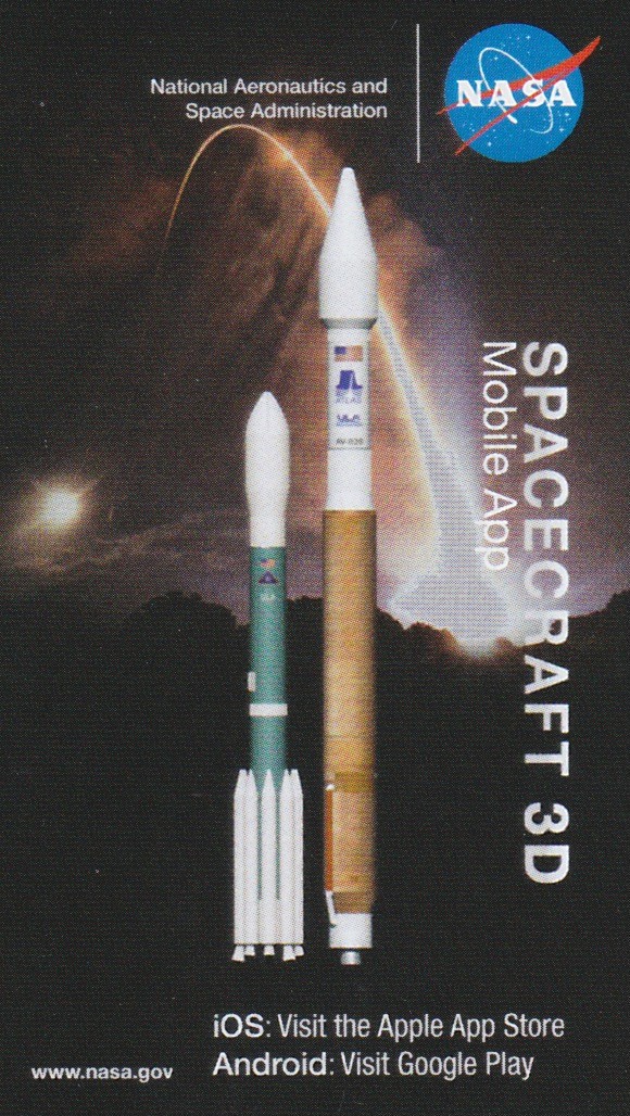NASA 3D Mobile App Card - Official NASA issued promotional item - Brand New
