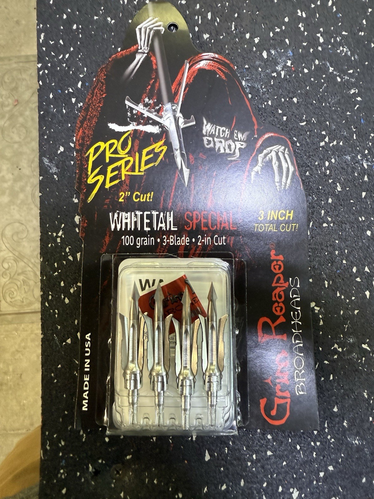 Grim Reaper Pro Series Whitetail Specials 100 Grain 3 Blade 2” Cut. 4 Pack