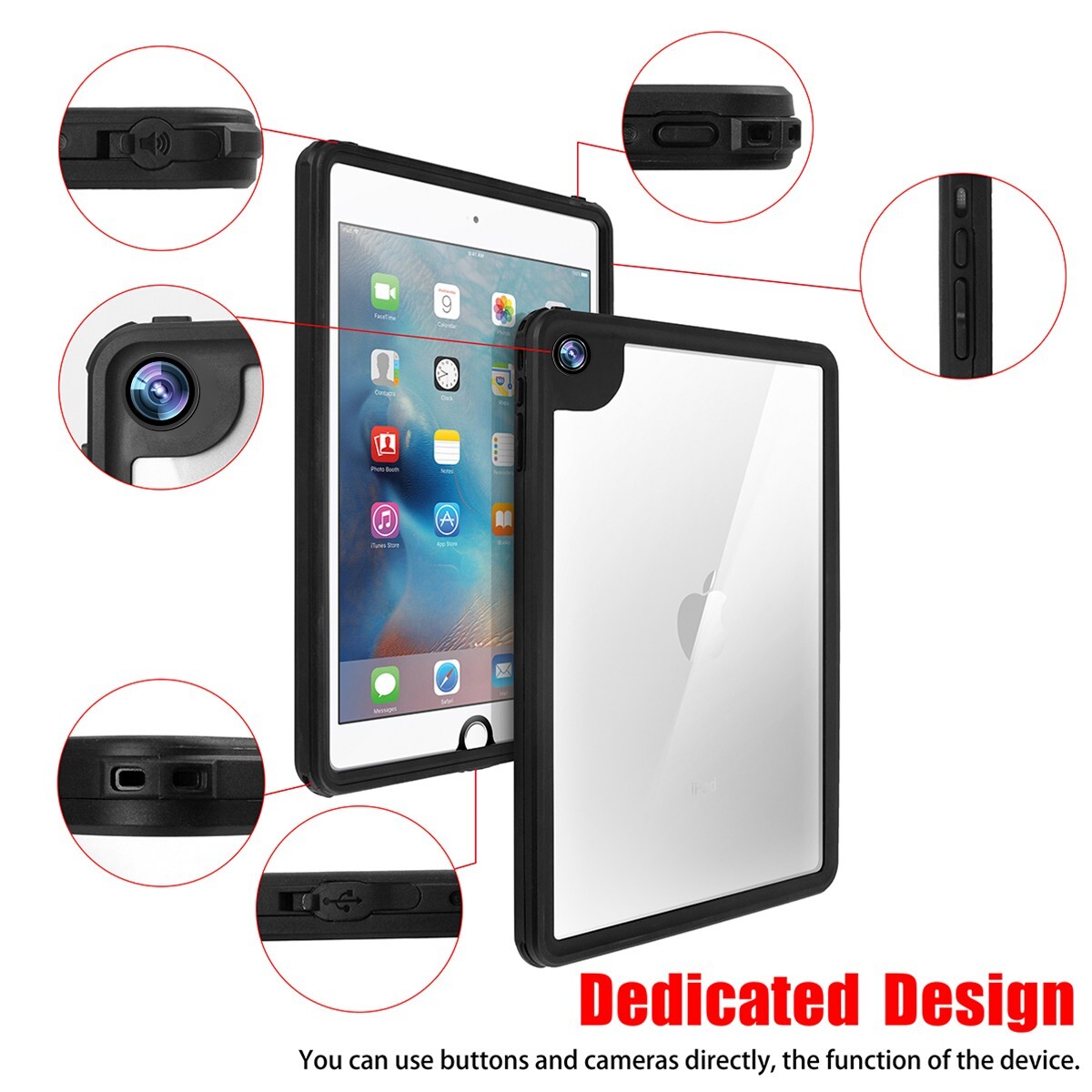 For iPad mini 5th 4 Waterproof Case Shockproof Underwater Cover Screen Protector