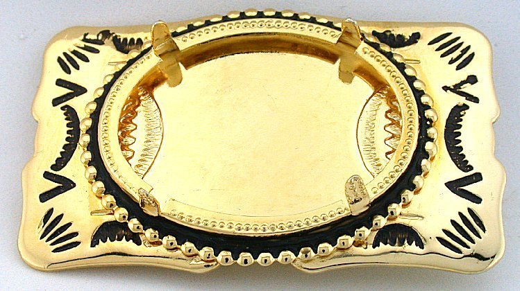 40x30 40mm x 30mm Cabochon Western Gold Color Belt Buckle Mounting CF598