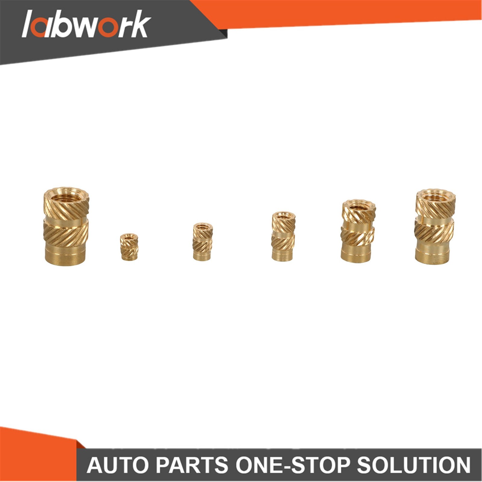 Labwork 350Pcs Threaded Inserts M2-M6 Female Thread Metric Knurled Nuts