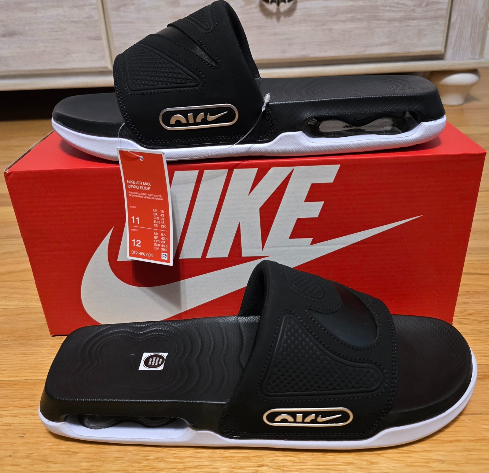 Nike Air Max Cirro Slide ~ Black / White ~ (DC1460-004) Multiple Sizes Available