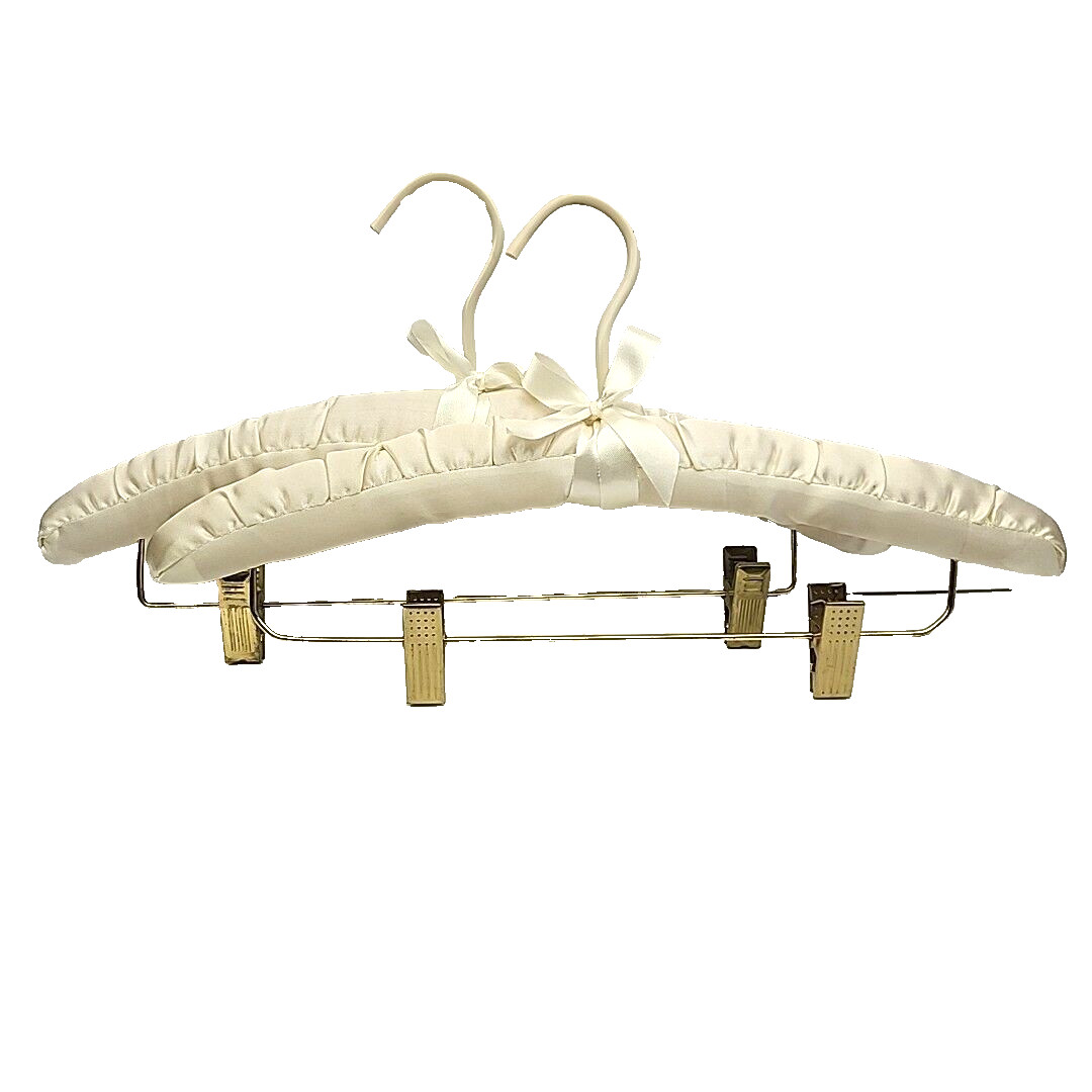 Clothes Hanger Cloth Silk Wrapper Puffy Thick Lingerie Set 2 W/Clips C13-2317
