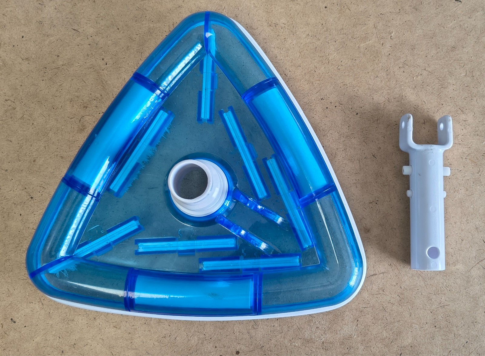 Weighted See-Thru Transparent Triangular Pool Vacuum Head No Pin Free US Ship