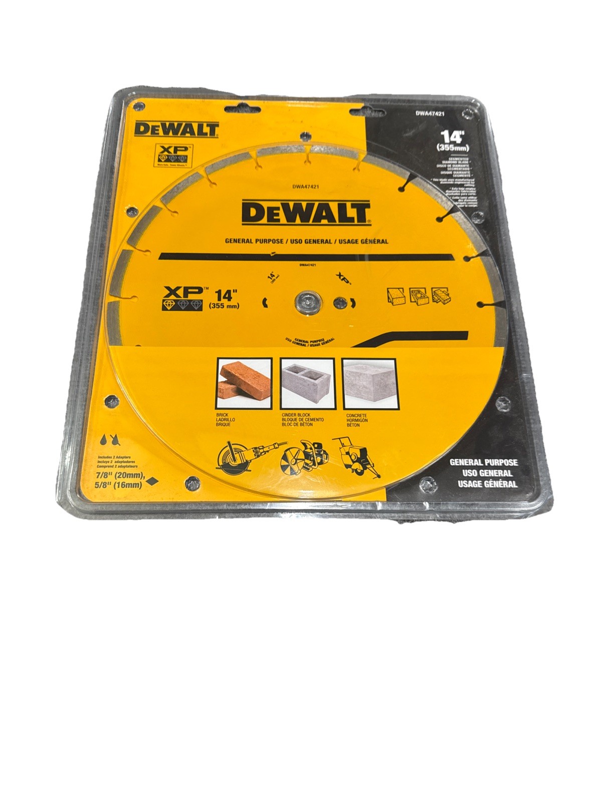 DeWalt 14" Wet or Dry Segmented Diamond Circular Saw Blade - DWA47421