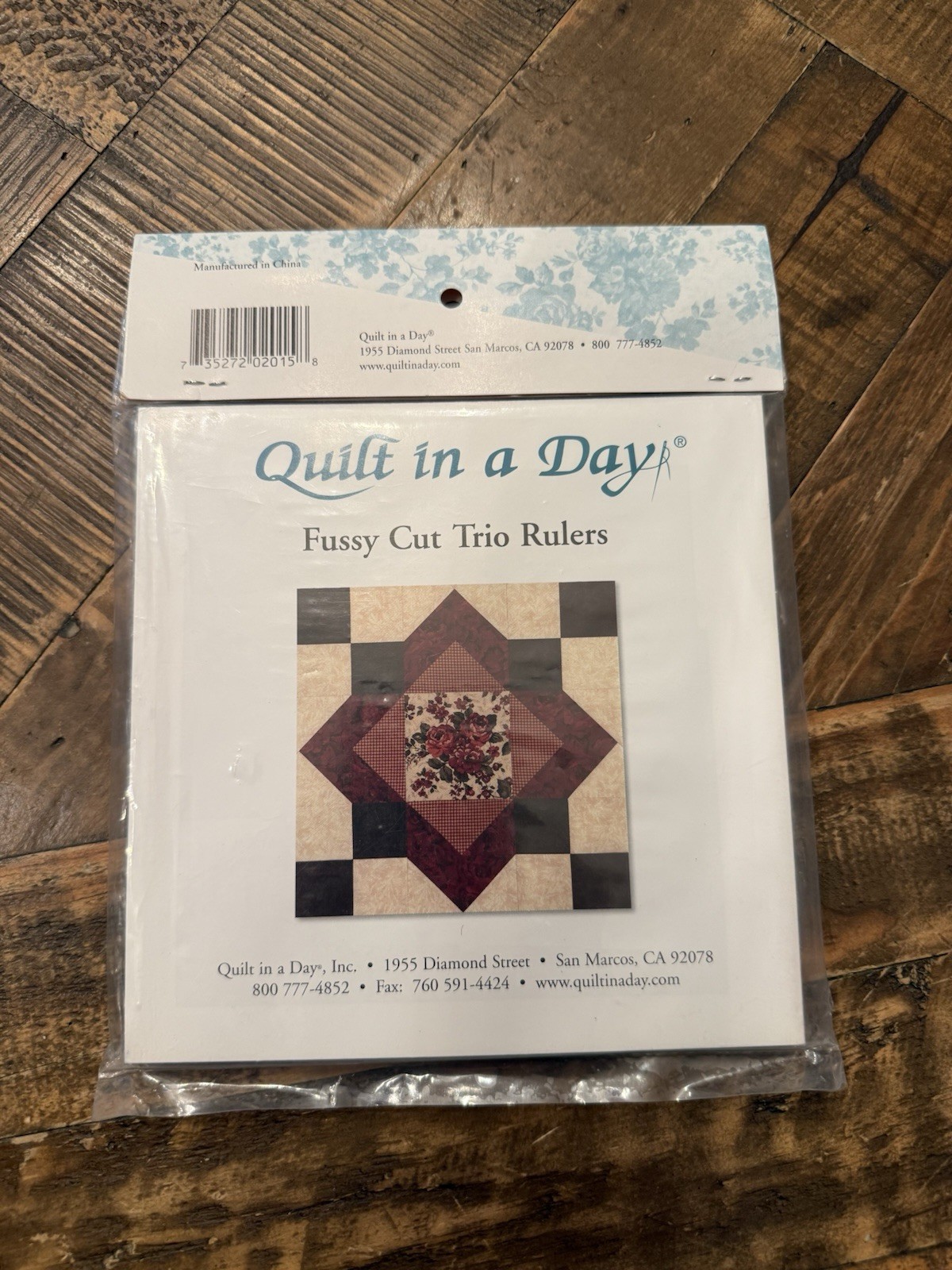 QUILT IN A DAY FUSSY CUT TRIO RULERS - 6 1/2', 4 1/2" & 3 1/2"