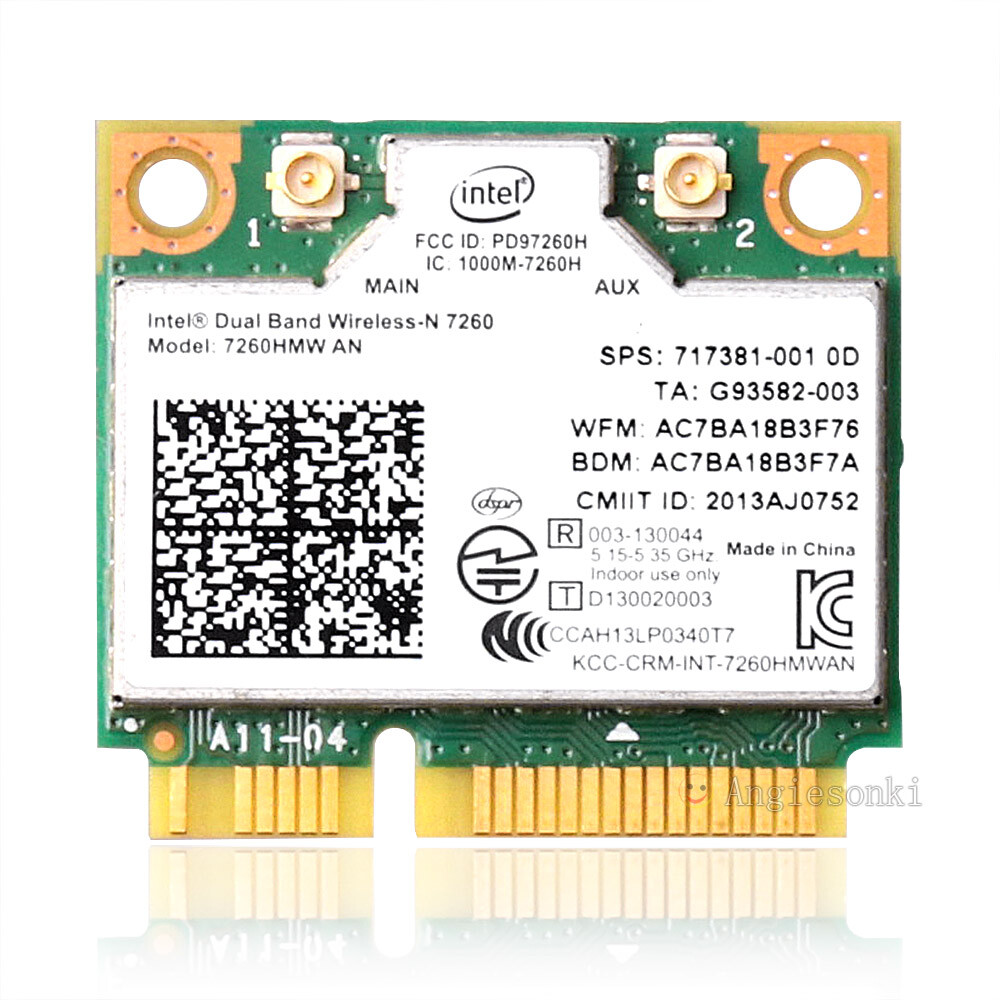 Dual Band HP 717381-001 INTEL WIRELESS N CARD 7260HMW AN 300Mpbs WLAN+BT 4.0