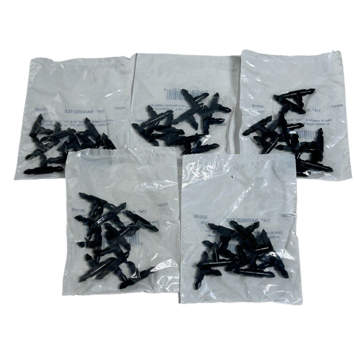 (50) Rain Drip 307010 1/4" Barb Tee Drip Irrigation System Fitting