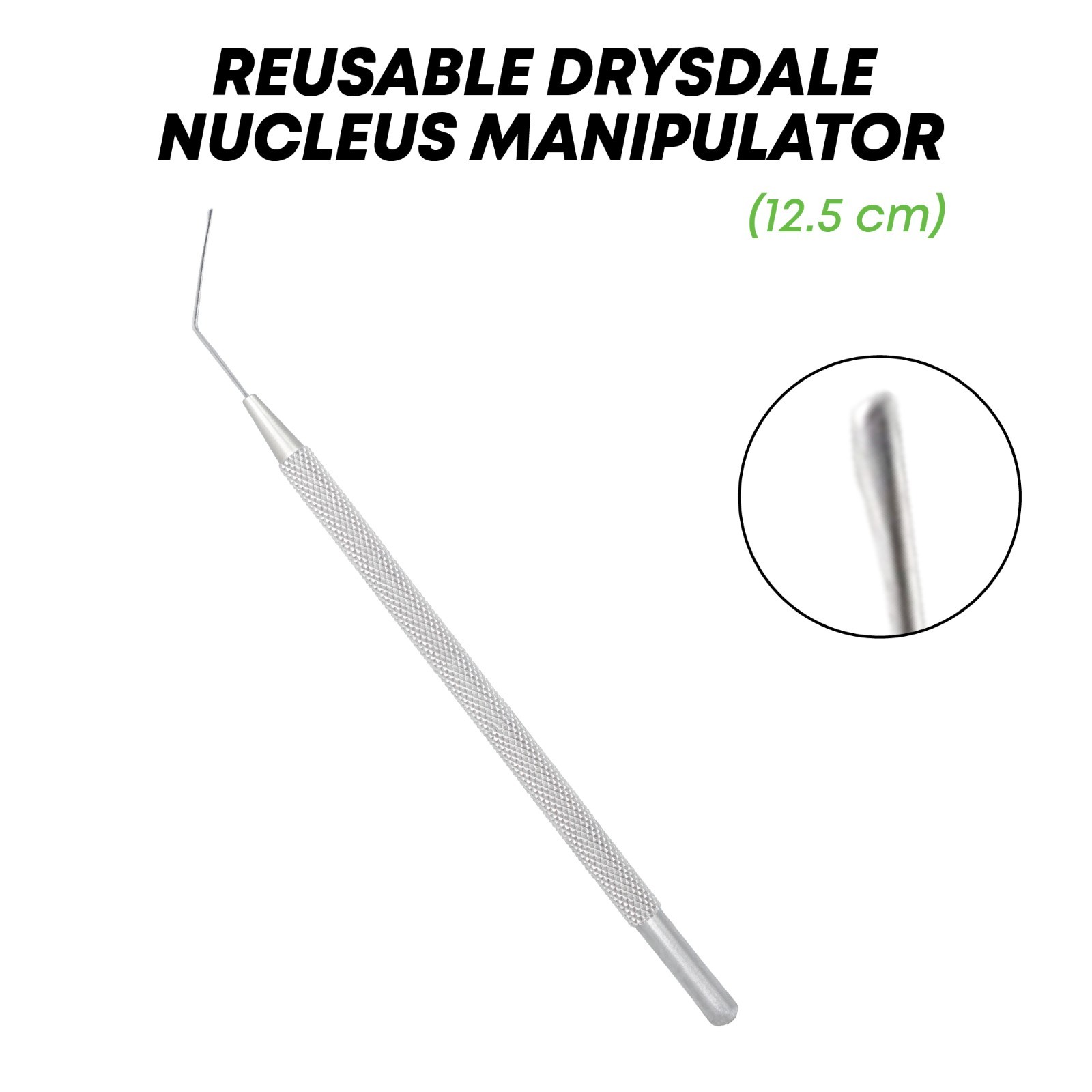 Drysdale Nucleus Manipulator Angled Hook Ophthalmic Eyelid Surgical Instruments
