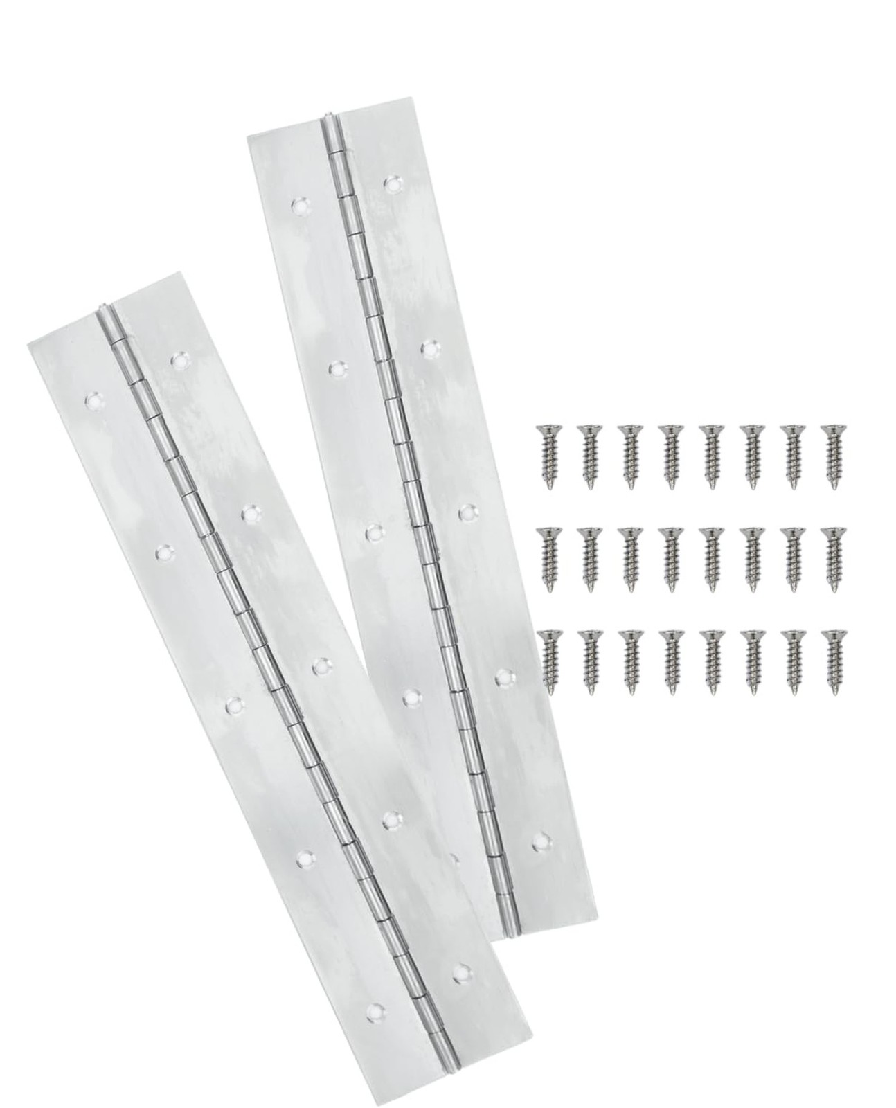 2PCS Silver 10-Inch Heavy Duty Stainless Steel Piano Hinge,2" Open Width Cont...