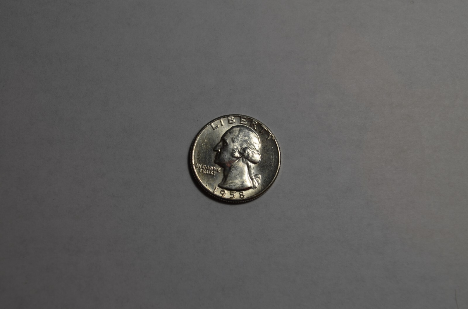 1958 BRILLIANT UNCIRCULATED SILVER WASHINGTON QUARTER FULL MINT LUSTER #13