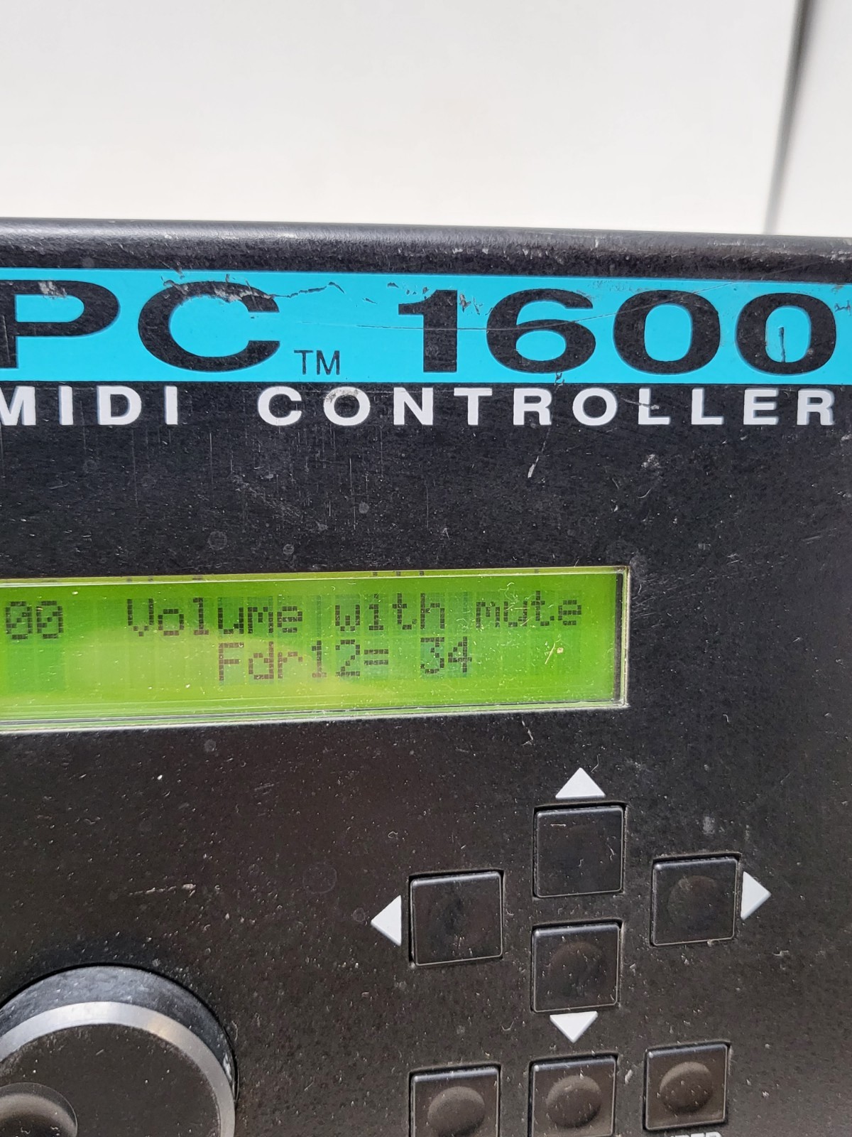 Peavey PC1600 MIDI Control Surface Powers On Error Message Tested READ PARTS