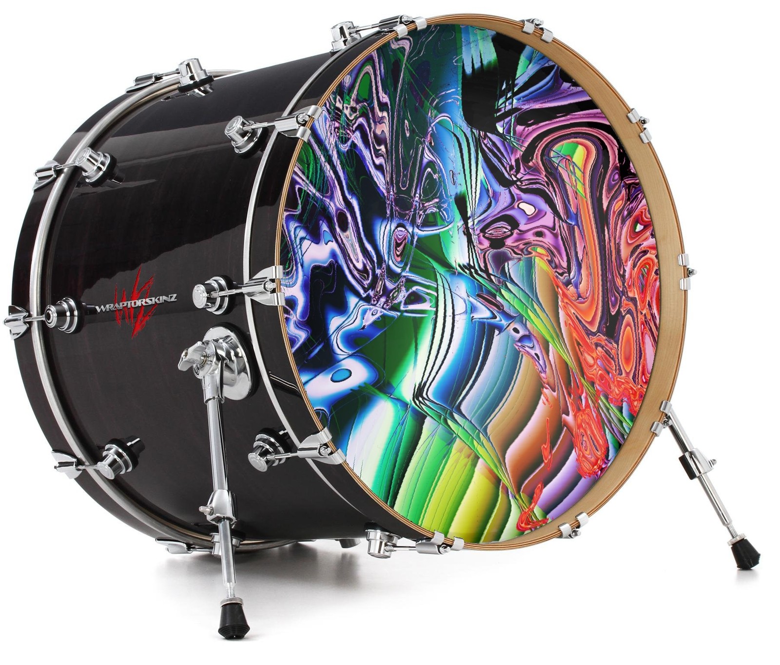 Vinyl Decal Skin for 26" Bass Kick Drum Heads Interaction