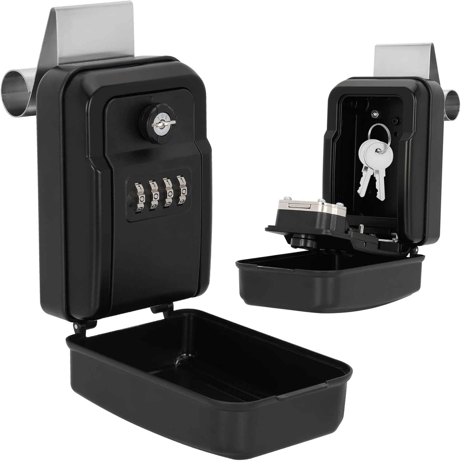2026 Upgrade Car Key Lockbox, Window Mount box, Car Window Punch Button Lock Box