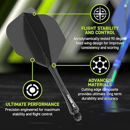 Fusion No.2 Integrated Flight & Shaft System - Intermediate (28mm) Yellow