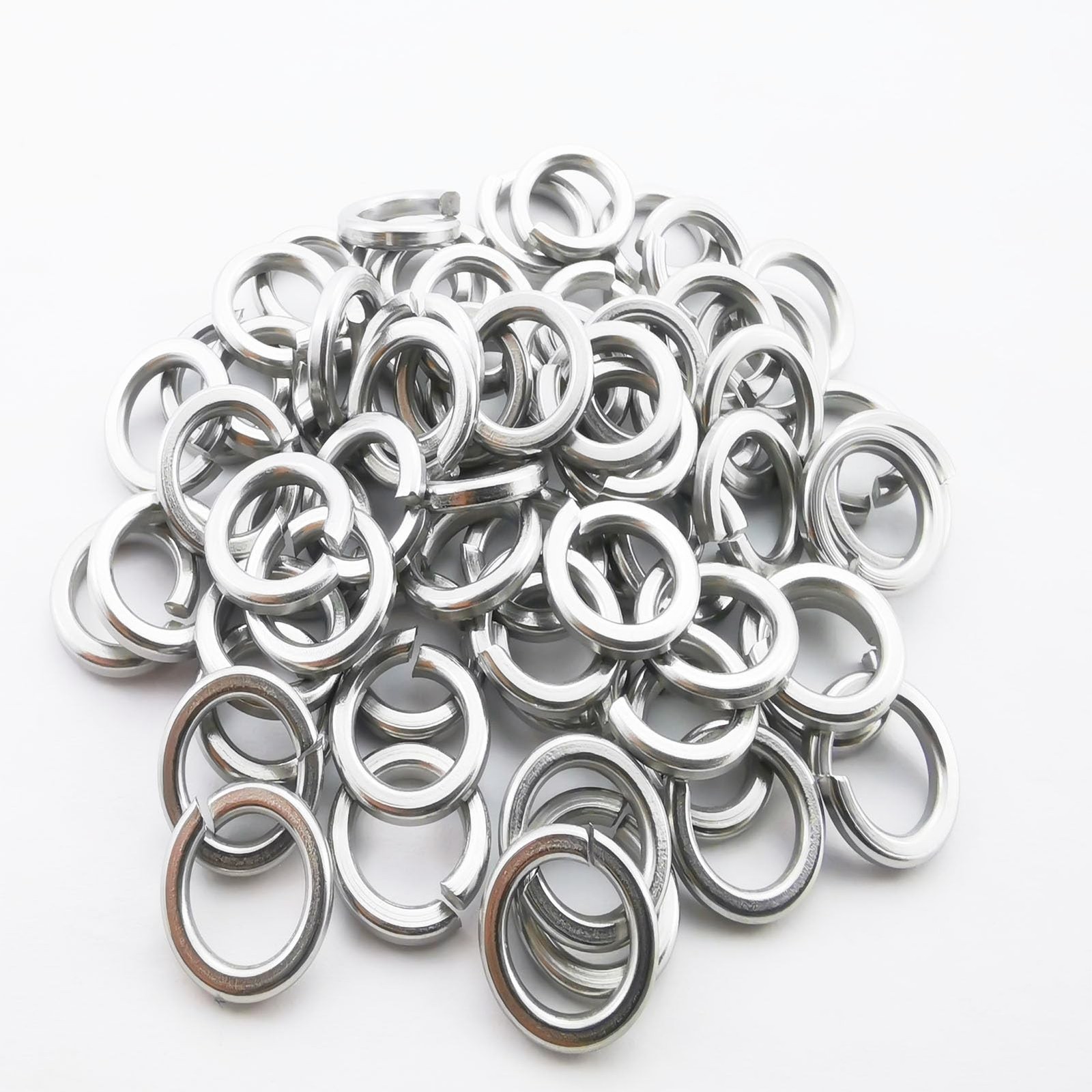 M8 Split Lock Washer,120PCS 304 Stainless Steel(18-8) Spring Lock Washers for...