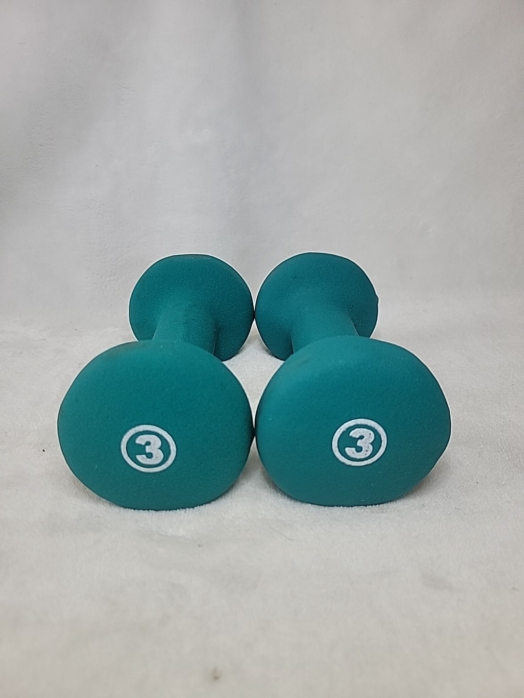 3 Lb Green Neoprene Gym Home Workout Fitness Dumbell Weights Set of 2