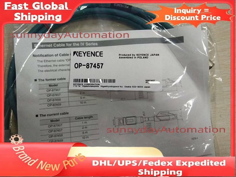 NEW Keyence OP-87457 Vision Sensor Ethernet cable 2 m for IV Series
