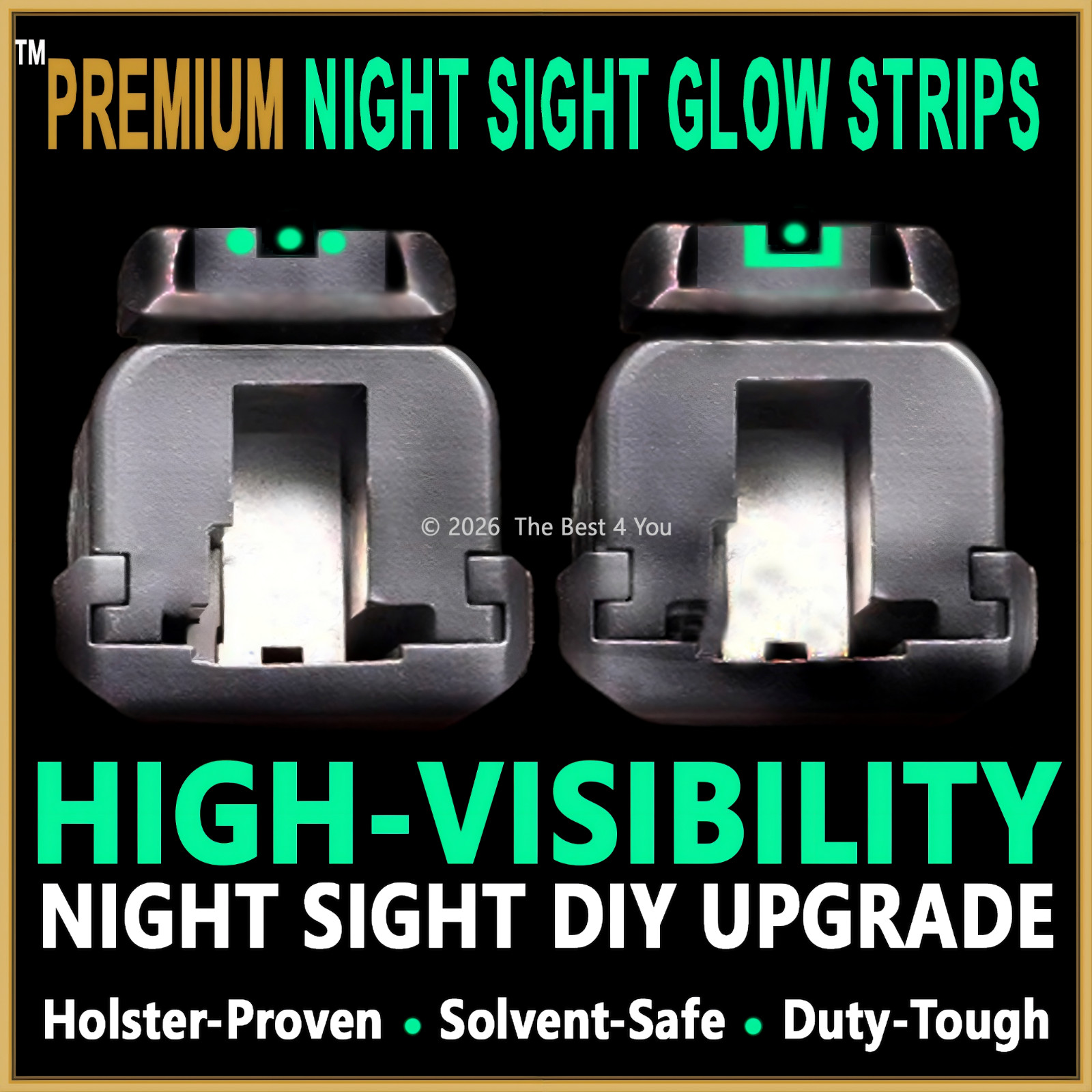 RIA GL🟢W in DARK… Night Sights DIY Upgrade Rock Island 1911 GI A1 BBR Baby Rock