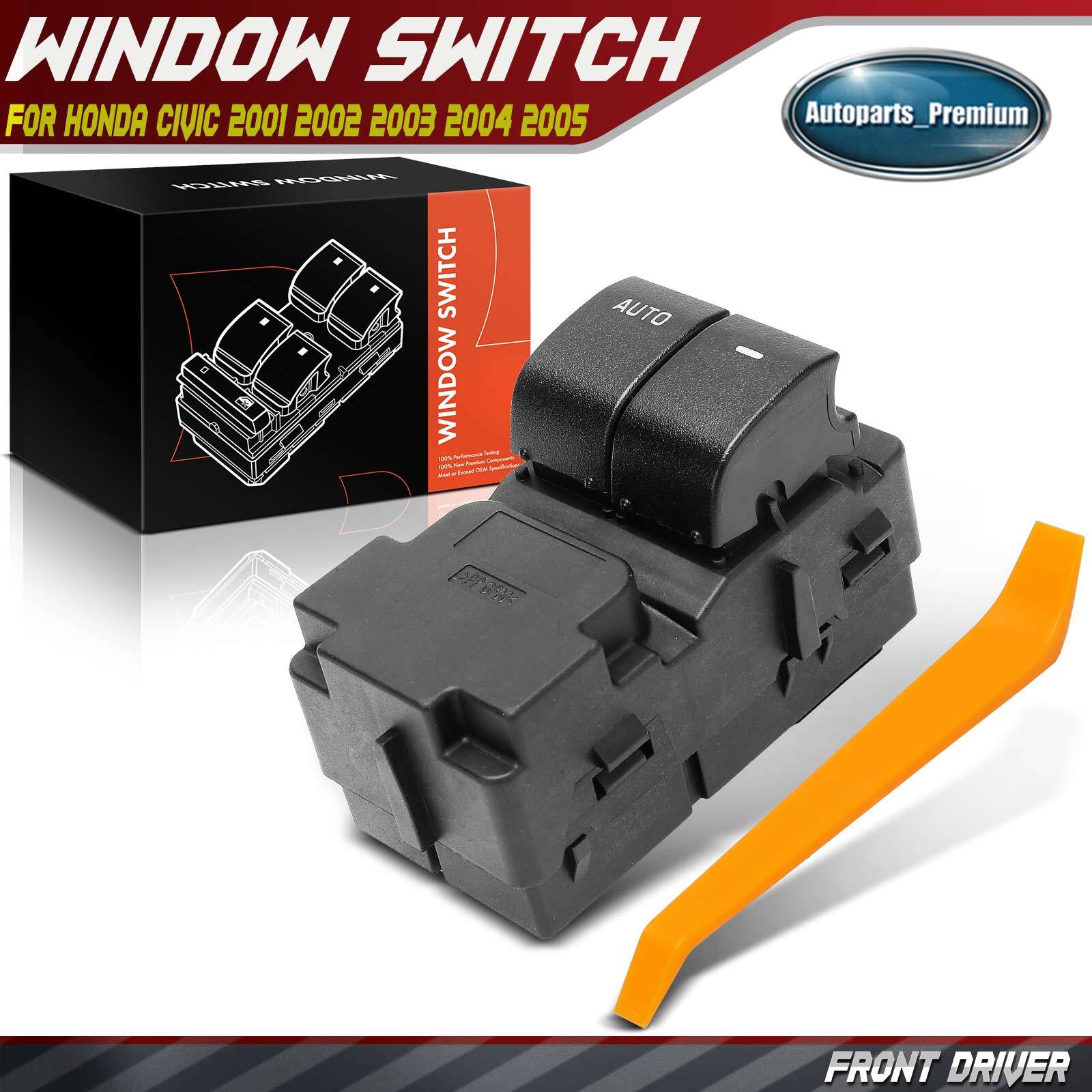 Front Driver Left Side Window Switch for Honda Civic 2001 2002 2003 2004 2005