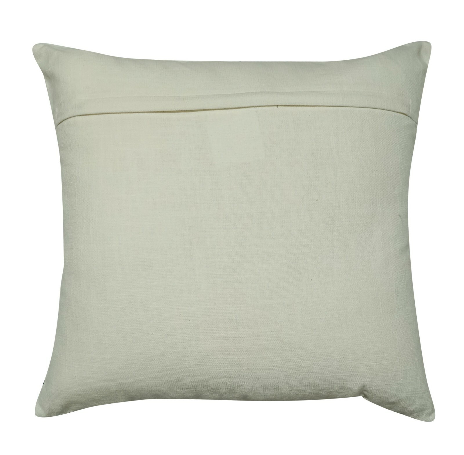 GEO ABSTRACT HAND GUIDED EMBROIDERED COTTON CUSHION COVER