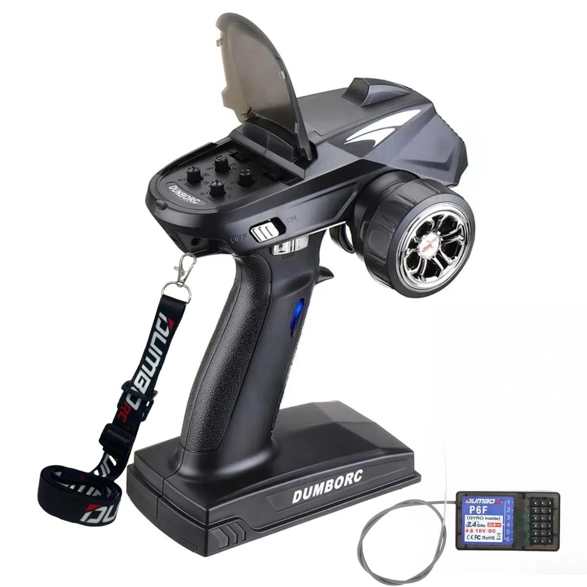 DUMBORC X4 RC Radio Transmitter and Receiver P6F, 4 Channel Rc Receiver and T...