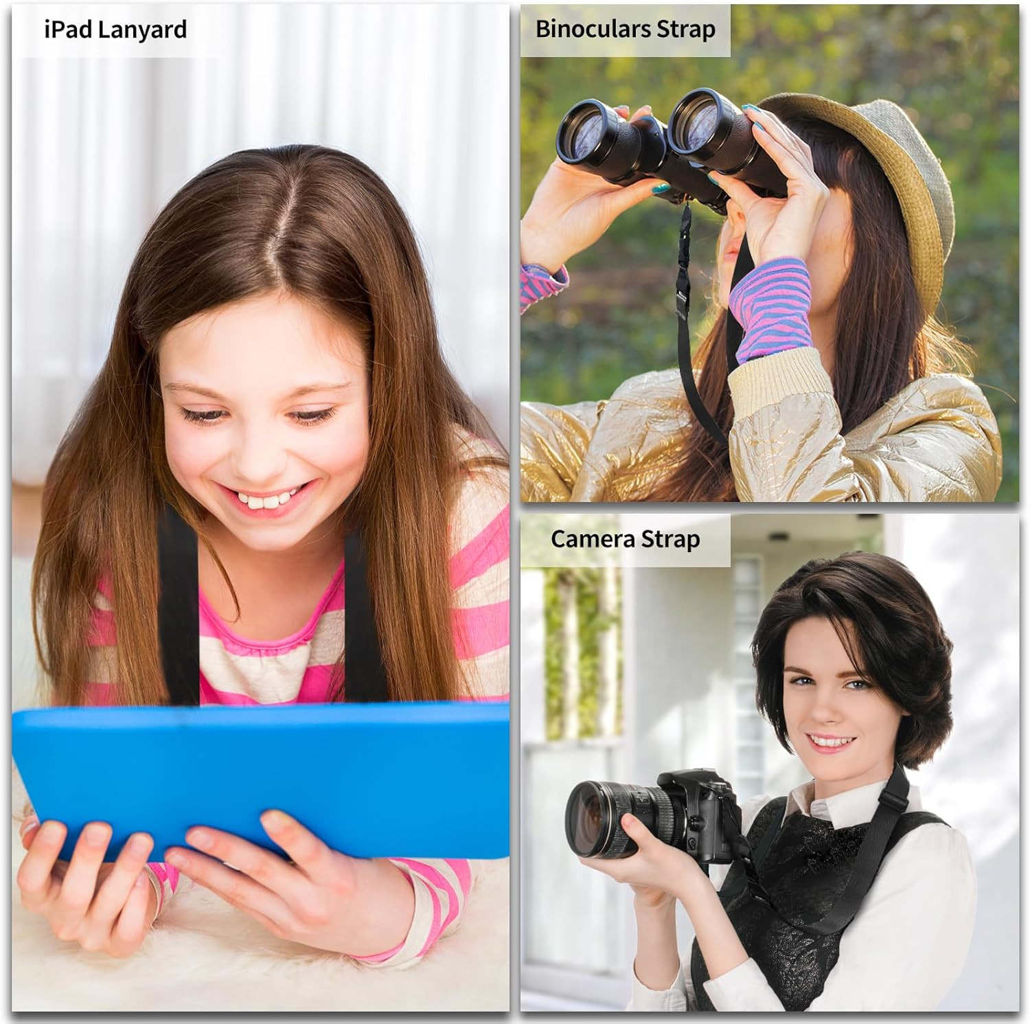 Adjustable Shoulder Strap, Nylon Camera Strap, Comfortable Neck Strap for iPad,