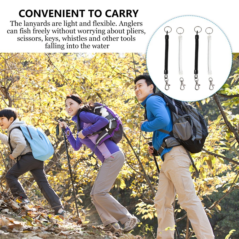 4 Pcs Retractable Spring Strap Multifunctional Cord Rope